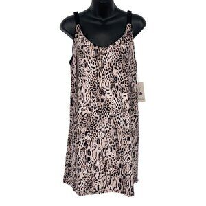 Secret Treasures Women Size XL Extra Large Slip Leopard Cami Pink NWT New